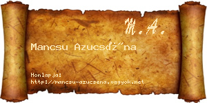 Mancsu Azucséna névjegykártya